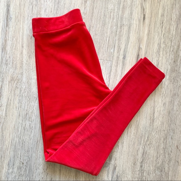 Y2K Juicy Couture Velour Legging Tack Pant Coco Red - Picture 2 of 8